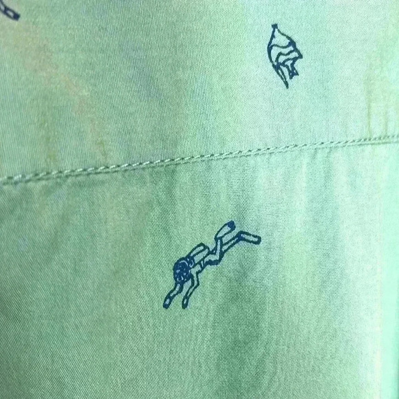 Steel & Jelly Button Down Short Sleeve  Shirt Men's Medium Ocean Beach Surf Swim - Picture 7 of 8